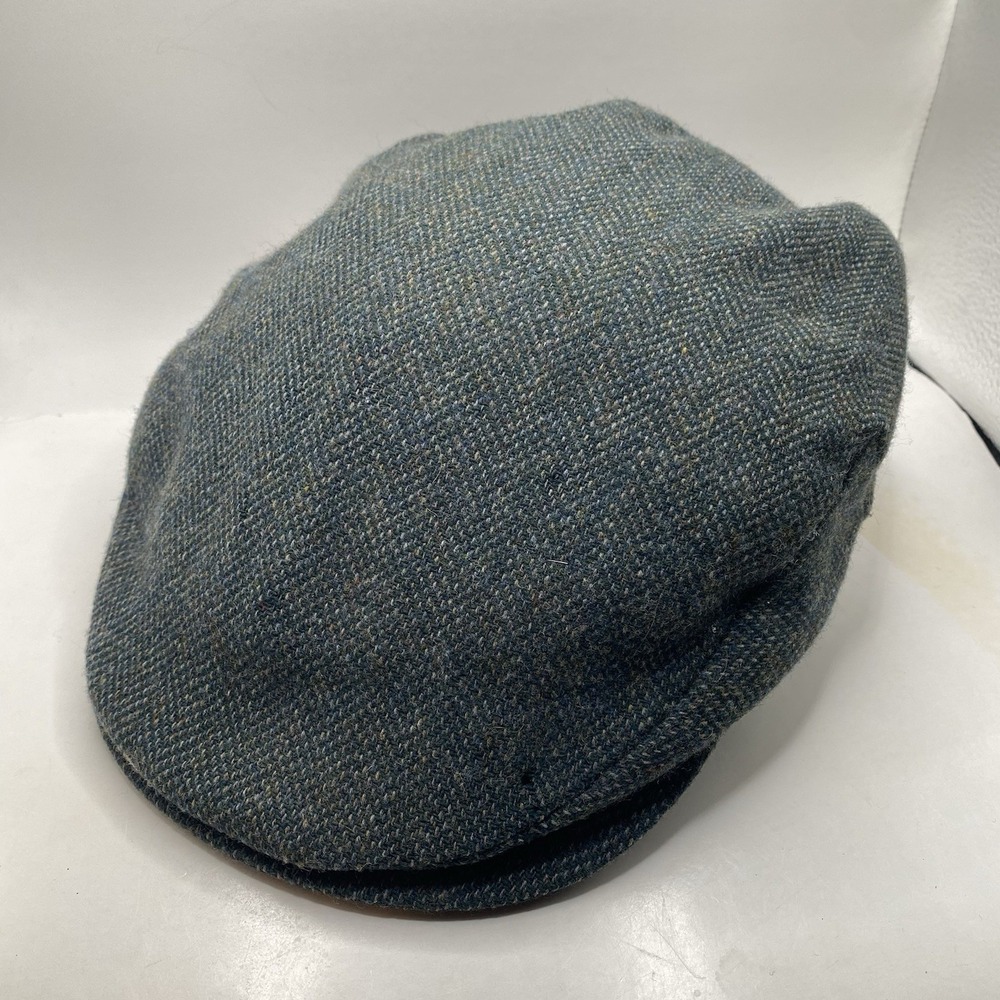 Hanna‎ Hats Donegal Mens Small 100% New Wool Cap Made Ireland Green Tweed Cabbie